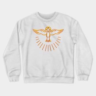 Golden 3-D look Ascent of The Holy Spirit into Heaven Crewneck Sweatshirt